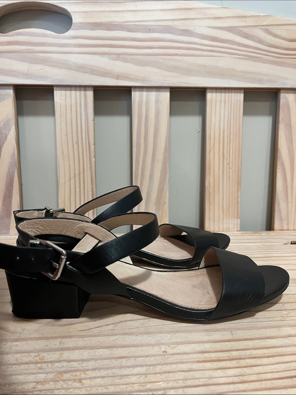 Shellys London Black Ankle-Strap Heeled Sandals - Picture 4 of 6
